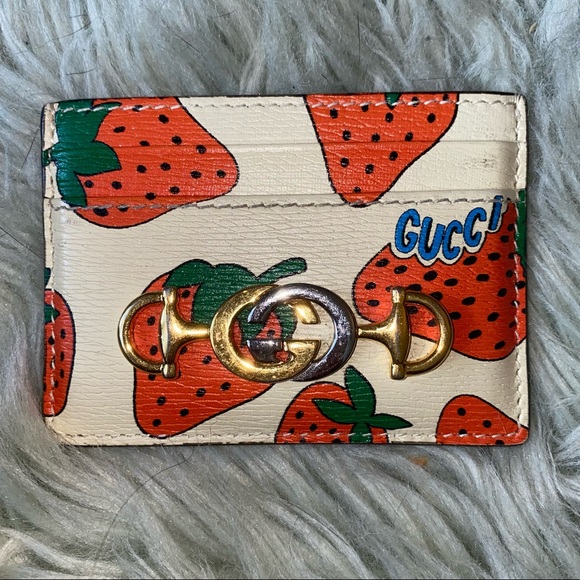 Gucci Accessories - Authentic Gucci strawberry zumi cardholder